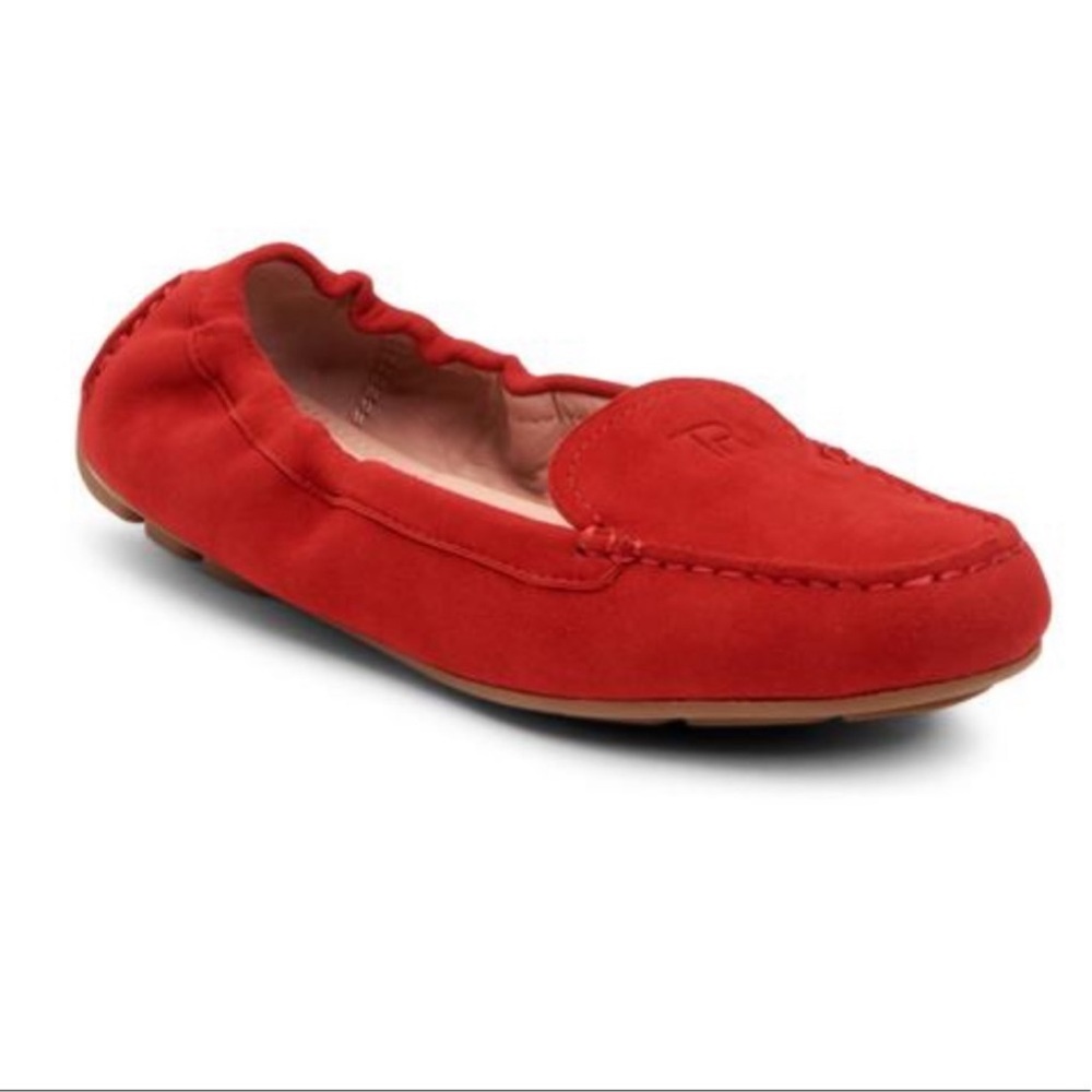Taryn Rose Kristine Suede Stretch Loafers in Sangria Suede Size 7.5